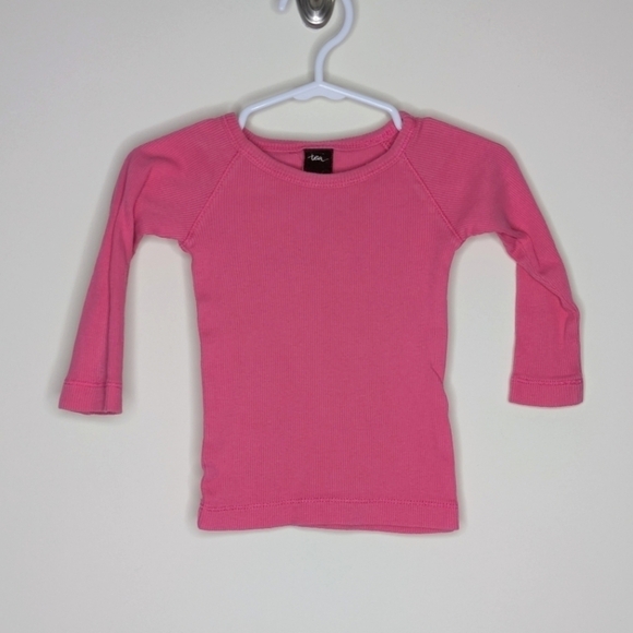 Tea Collection Other - Tea Collection Pink Ribbed Long Sleeve Shirt 6-12m